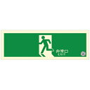 ダイト 避難口誘導標識ステッカー(中輝度蓄光式) (TSN804) 4571144171537 避難口 誘導 標識 ステッカー 蓄光 中輝度 明るさ 規格値 認...