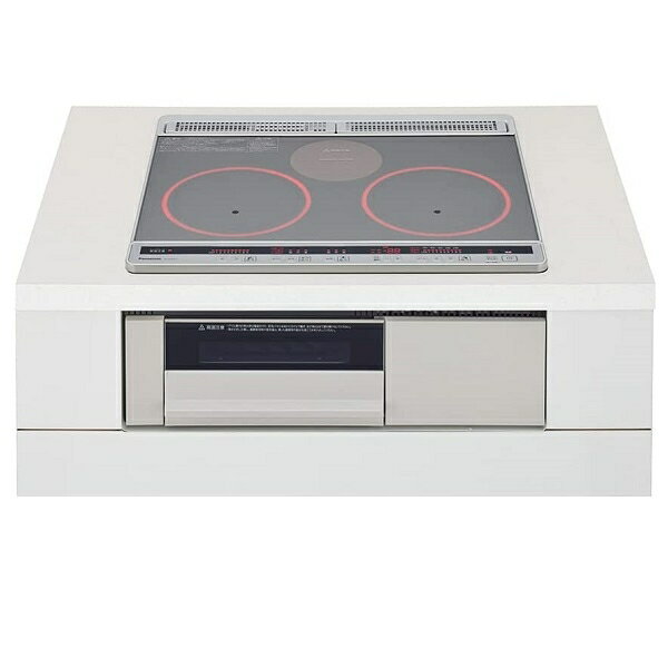 2口IH+ラジエント 鉄・ステンレス対応 ビルトインタイプ IHクッキングヒーター(シルバー/ライトグレー/..