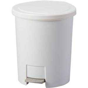 樂天商城 - エバン ペダルペール 12L ホワイト 4974908600791 アスベル ゴミ箱 足踏み式 楽々ゴミ捨て 清潔 丸洗い可能 足で開閉 素材が高品質 スタイリッシュ コンパクト 便利 掃除しやすい プラスチック ハンドル付き