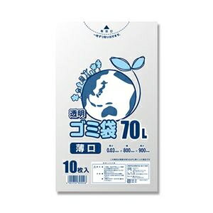 シモジマ HEIKO ゴミ袋 LD#03 透明 70L #006604840 1セット(300枚:10枚×30パック) ds-2537499 LDPE 使..