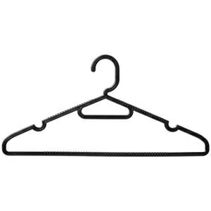 オカザキ スリット付ハンガー ブラック1セット(50本:10本×5パック) ds-2537553 ハンガー ブラック スリット ポリプロピレン 取り寄せ 欠品 出荷目安