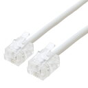 ミヨシ 【20個セット】 電話用モジュラーコード 6極2芯 白 1m DC-201/WHX20【納期目安:1週間】 家庭用 電話機 電話線 接続 PVC 信頼性