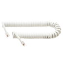 ミヨシ 【10個セット】 受話器用カールコード 0.3m クロス結線 白 DC-J403/WHX10【納期目安:1週間】 受話器 カールコード 電話機 4極4芯...