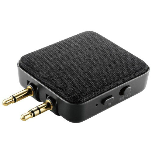 オーディオトランスミッター/レシーバー/Bluetooth/飛行機/TV/デュアルジャック対応/小型/ブラック【レビュー投稿でポーチプレゼント!】 エレコム L...