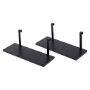 ウォールラック棚板 2枚組 幅約60cm ブラック/ブラック 棚板2枚入り 組立式【代引不可】 ds-2544070 ウォールラック 棚板 突っ張りラック 組立...