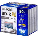 マクセル 録画用ブルーレイディスク(BD-R DL) BRV50WPG.20S 録画用ブルーレイディスク BD-R DL ひろびろワイドレーベル 高性能記録膜 ...