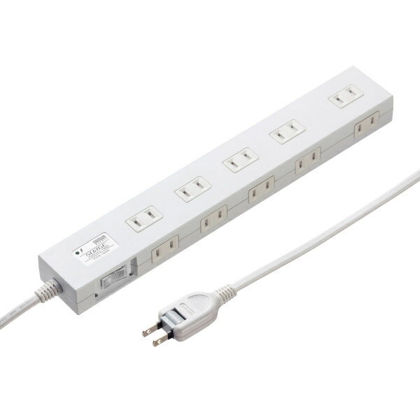 サンワサプライ 雷ガードタップ 3m ホワイト TAP-SP2110N-3W 雷ガード タップ マグネット ACアダプタ 一括集中スイッチ