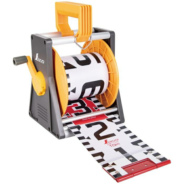 シンワ測定 ロッドテープ ガラス繊維製 10m巾120mm リール付 JIS NO77218 ガラス繊維 便利 保管 持ち運び スムーズ ワンタッチ