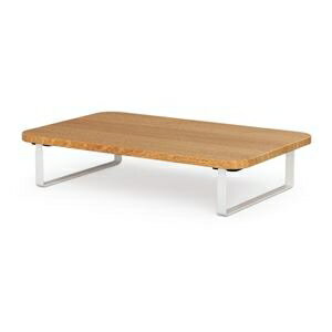 シンプルデスクトップ 約幅40cm FDR-4025KMW オーク／ホワイト ds-2546954 デスクトップラック シンプルデザイン 組立簡単 収納効率 モニタアップ ロック機構 滑り止め 小物収納 グリーン購入法 木製天板