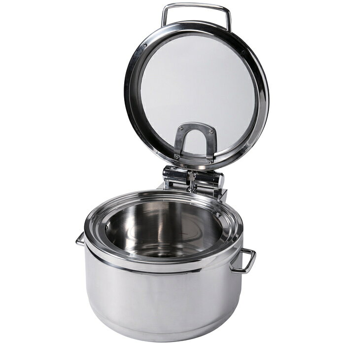 カンダ VTスープステーション 丸型8L 本体 (5684A) KND-446214 スープステーション VTチューフィングディッシュ 3層鋼 IH使用可 物理強化ガラス 油圧カバー セーフティデザイン スタッキング可能 転倒防止 質の高い素材