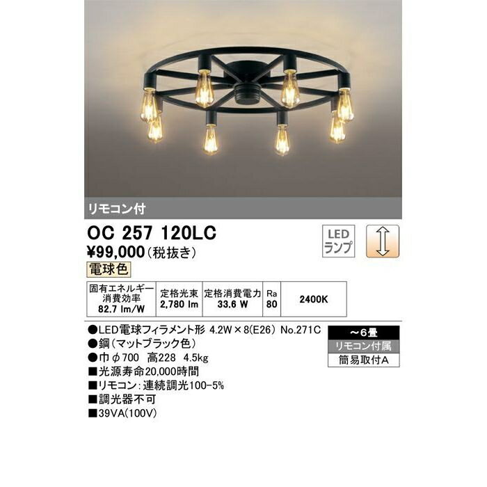ODELIC ǥꥢ OC257120LCǼܰ¡1֡  ƥꥢ  饰奢꡼ ǥ 饷 鴶 ...