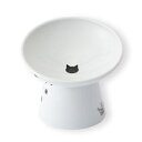 ハッピーダイニング 猫用 脚付フードボウル 斜めタイプ 猫柄 (猫用品) ds-2551963 食器 安全基準 かえし すべり止め 電子レンジ 食洗機 磁器 シ...