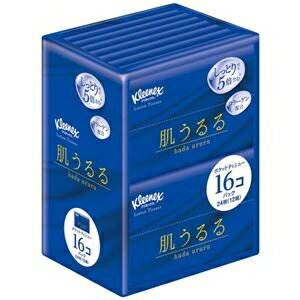 (まとめ) 肌うるる ポケットティシュー 16パック 【×5セット】 ds-2553950 日本製紙クレシア 16個 保湿..