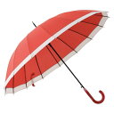 紀州塗16本骨傘(ぼかしレッド)(紀州漆器×洋傘) 4536919044539 紀州塗 骨傘 グラスファイバー 高撥水加工 撥水加工 収納傘袋 ジャンプ式 ポリ...