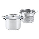 IH対応パスタポット22cm(ルチェンテ) 4941017273185 IH対応 パスタポット 電磁調理器 ステンレス コランダー 調理器具 22cm ルチェン...