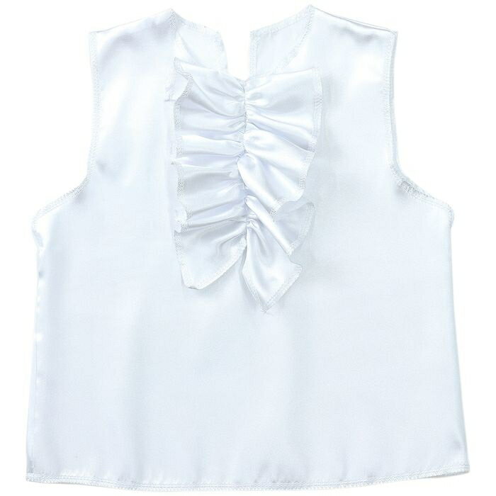 アーテック ソフトサテンシャツ 前フリル 白 ATC-18327 ソフトサテン ファッション レディース フェミニン エレガント シンプル 上品 フリル サテン...