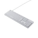エレコム キーボード 有線 着脱式USBケーブル 茶軸 タクタイル メカニカル テンキー付き Leggero ホワイト TK-MC50UKTWH(2)