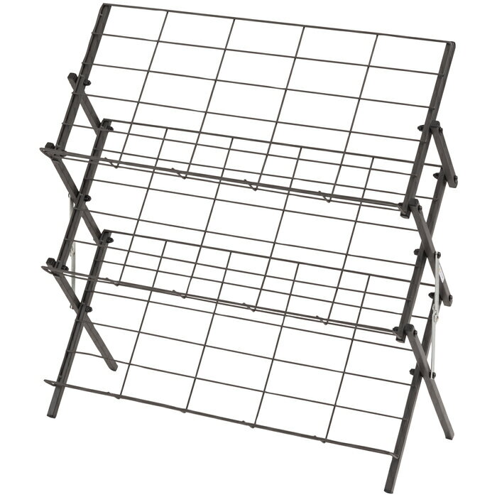 フォールディングシューズラック 東谷（あづまや） MIP-68DGY シューズラック 靴 くつ ラック シューズ..