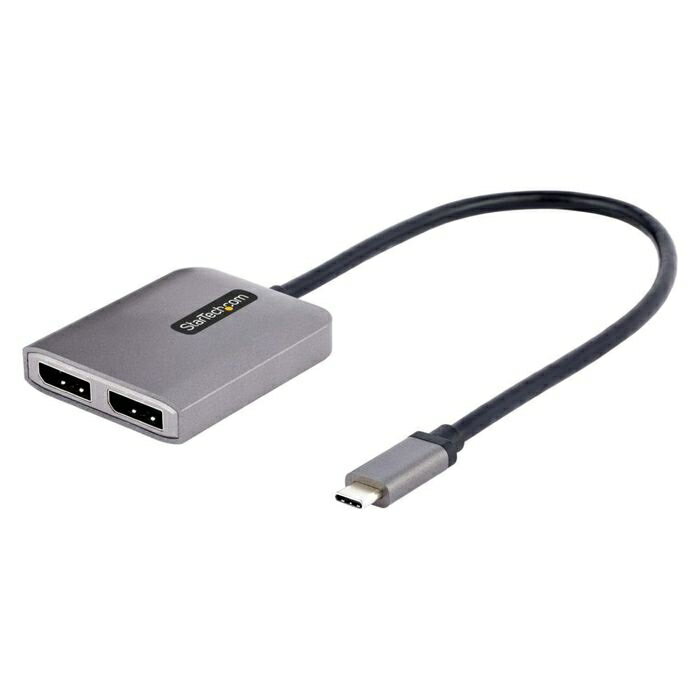 StarTech USB-C-2x DisplayPort 1.4 ϊA_v^[/fAj^[/5K60Hz/HDR/USB4/TB4/TB3 Ή/30cm̌^P[u/Windowŝ/MSTnu/}`j^[ fBXvC|[g z/Type-C fBXvCA_v^[ MST14CD122DP