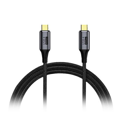 日本トラストテクノロジー JTT Type C to Type C USB 4.0 Multifunctional Data Cable 1m JTU4CC10-BK【納期目安：1週間】