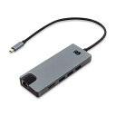 ラトックシステム USB Type-C マルチアダプター 4K60Hz・PD対応・30cmケーブル RS-UCHD-PHL4【納期目安:1週間】 4K60Hz PD対応 有線LAN HDMI USBハブ Nintendo Switch Steam Deck ウルトラワイド ギガビットLAN PowerDelivery 3.0 USB3.2 Gen1 マグネット 中国製(2)