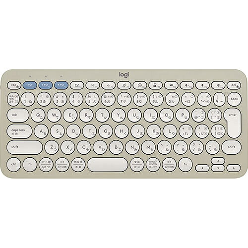 PEBBLE KEYS 2 K380S Bluetoothキーボード グレージュ ロジクール K380sGY【納期目安：1週間】 Bluetooth カスタマイズ可能 軽量 コンパクト スマートテクノロジー Low Energy ワイヤレス通信 電池寿命 サステナビリティ 保証情報