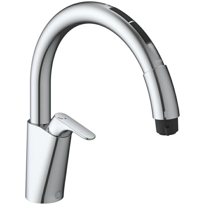 リクシル 【日付指定商品】乾電池ナビッシュ浄水器付 JF-NAB464SYX(JW)【納期目安：1週間】 浄水器 エコハンドル タッチレスセンサー クイックワン施工 シャワー切替 乾電池式 ホース引出し機能 浄水カートリッジ 交換可能 納品日指定 不在持ち戻り 軒先渡し