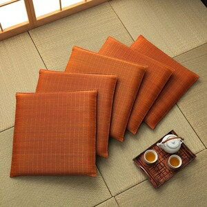 い草 座布団 クッション 約55×55cm 無地 オレンジ 5枚組 日本製 抗菌 防臭 消臭 湿度調整 蒸れにくい インテリア雑貨 生活雑貨【代引不可】 ds-2557322 和風 インテリア 生活雑貨 職人手作り 一点物 しっかり生地 快適 天然素材 環境に優しい 耐久性 い草 座布団 クッション 約55×55cm 無地 オレンジ 5枚組 日本製 抗菌 防臭 消臭 湿度調整 蒸れにくい インテリア雑貨 生活雑貨【代引不可】 ds-2557322 和風 インテリア 生活雑貨 職人手作り 一点物 しっかり生地 快適 天然素材 環境に優しい 耐久性