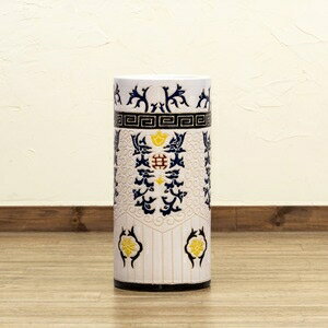 陶器傘立て 約φ23×H50cm No.16【代引不可】 ds-2566361 玄関インテリア 陶器製品 庭のアクセント 雨具..