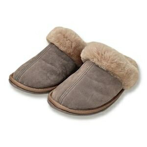ムートンスリッパ グレージュ Lサイズ【代引不可】 ds-2563343 暖かい 快適 滑り止め ふわふわ 優れた..