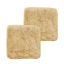 短毛ムートンシートクッション 40×40cm 2枚セット マロンベージュ【代引不可】 ds-2563385 ムートン クッション 裏地 ウレタン ふわふわ 快適 約40×40cm ポリエステル 真綿 ウール