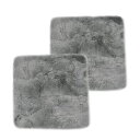 短毛ムートンシートクッション 40×40cm 2枚セット チャコールグレー【代引不可】 ds-2563388 短毛ムートン クッション チャコールグレー おしゃれ 快適 ポリエステル ウール ムートンシート 約1cm