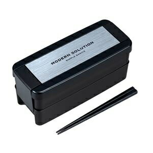 【2個セット】 岩崎工業 イージーケア ランチボックス 2段 680ml シルバー B-1488 HN ds-2567357 お手入れ簡単 耐熱耐冷 便利グッズ お弁当箱