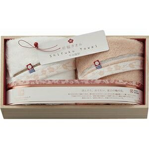 至福タオル 梅 フェイスタオル2P B1015510 ds-2568231 フェイスタオル 贈り物 慶事 お祝い 染料 今治タ..