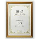 樹脂製 金色賞状額 金消 R 箱入 B3 収納寸法:364×515mm 賞状 額 表彰状 卒業証書 免許書 許可証 額縁 フレーム ds-2569172 収納寸法 装着 壁掛け 軽量 透明PET仕様 簡単装着 額縁外寸 梱包形態