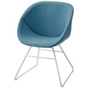 FRENZ ラウンジチェア RDP3-RW BL ブルー ループ脚WH ds-2568875 ループ脚 身体にフィット デザイン おしゃれ 快適 インテリア 高級感 くつろぎ スチールパイプ ポリエステル モールドウレタン 納期 おしゃれ家具
