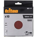 トライトン サンディングディスク125 #100 10枚 TKG-7290130 サンディングディスク サンダー用ディスク 高性能ディスク 面ファスナー 耐久性...