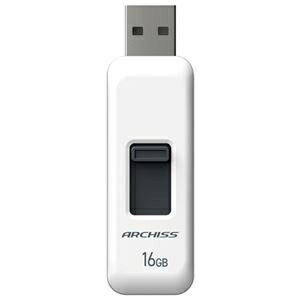 【まとめ】 ARCHISS スライド式USBメモリ 16GB AS-016GU2-PSW 【×2セット】 ds-2569555