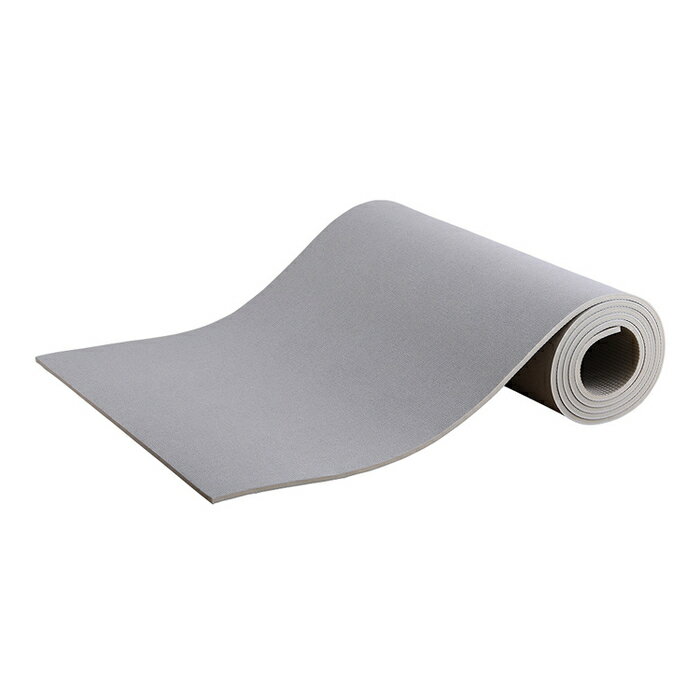 継ぎ目がない!PVCロールマット スリムロング(110×500cm) (グレー) ホームテイスト PRM-1150SL PVCロールマット スリムロング グレー 無継ぎ目 高品質 床保護 長尺 軽量 収納便利 おしゃれ インテリア 耐久性 洗浄簡単 床暖房対応 防滑加工 使いやすい リビングマット