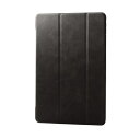エレコム iPad 10.2インチ 第9/8/7世代 ケース レザー 手帳型 スリープ対応 マグネット 2アングル 背面クリア 超薄型 ブラック TB-A19RWVBKN