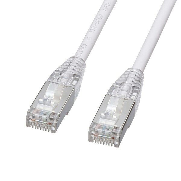 サンワサプライ カテゴリ5eSTP LANケーブル(スリム、やわらか、ツメ折れ防止コネクタ) KB-SL5STPS-20W ..