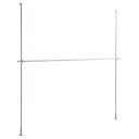ホームテイスト つっぱりハンガーラック 1段 幅250cm (ホワイト) SH-29-TTHL-1-WH 収納 質感 使いやすい コンパクト 多機能 高級感 調...