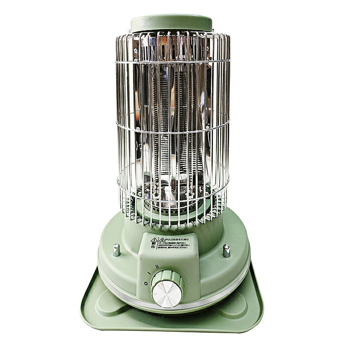 レトロ調電気ストーブ (グリーン) ROOMMATE RM-216H レトロ調 電気ストーブ 遠赤外線 パワフル コンパ..