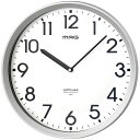 MAG 電波掛け時計 エコグリン W-804 SM-Z W-804SM-Z 掛け時計 壁掛け時計 グリーン購入法適合商品 電波時計 アナログ 電池寿命5年 防災 安全 プラスチック オフィス 事務所 工場 倉庫 直径31.0cm シルバー