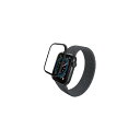 エレコム アップルウォッチ ガラス フィルム 【Apple Watch SE 第2世代/SE/Series 6 44mm対応】全面保護 極薄 ブラック【メール便での発送商品】 AW-23DFLGS2R(2)
