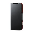 エレコム 【メール便での発送商品】らくらくスマートフォン F-53E ケース レザー 手帳型 マグネット 衝撃吸収 超軽量 薄型 UltraSlim ブラック PM-F244PLFUBK(2)