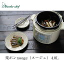ワンダーシェフ マイコン電気圧力鍋 楽ポンnooge(ヌージュ) 4.0L OEDG40 楽ポンnooge 圧力鍋 電気圧力鍋 ヌージュ 家庭用 レシピ 2年保...