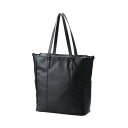エレコム トートバッグ 肩掛け 斜め掛け 2WAY 自立式 大容量 18L 15.6インチノートPC A4サイズ収納 ORGULLO ブラック BM-TBSLV01BK(2)
