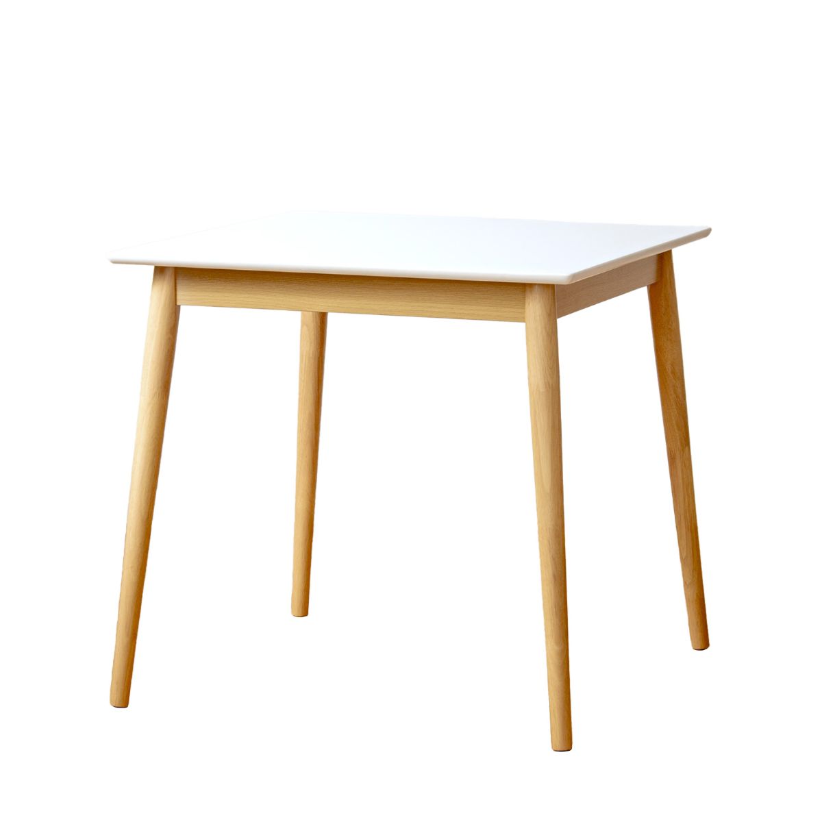 ダイニングテーブル 幅75cm 正方形 2人掛け 一人暮らし 岩附 IW-470WH テーブル カフェテーブル おしゃれ 省スペース 北欧 韓国インテリア白 ホワイト ナチュラル 木製 コンパクト