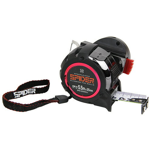 SPIDER コンベックスGJ-H コンベックスホルダー付 SK11 SPD-2555GJ-H コンベックスホルダー テープ JIS1級 ナイロンコート 強力マグネット ゴムジャケット ABS 安全対策 保護メガネ 落下防止コード